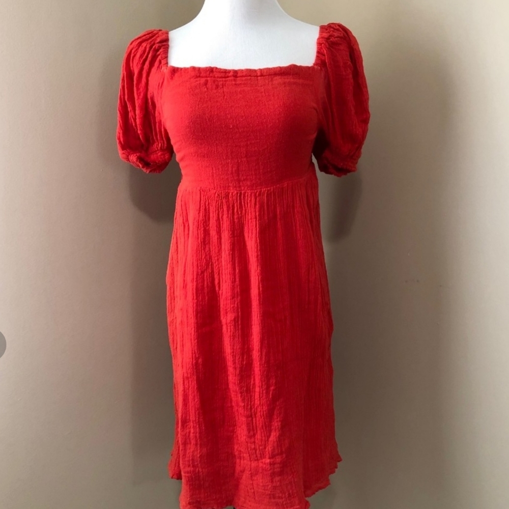 Jen's Pirate Booty Red Gauze Mini Dress